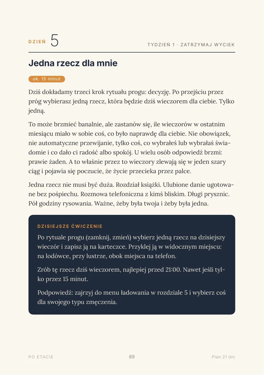 Strona z dniem planu